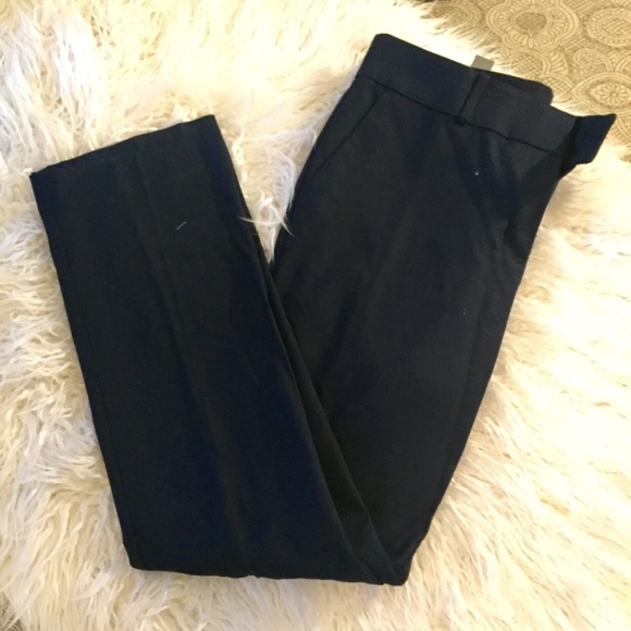 NWT LOFT Navy Straight Leg Pants In Curvy Fit - Picture 1 of 7